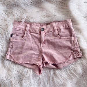 ZARA Dusty Pink Denim Shorts